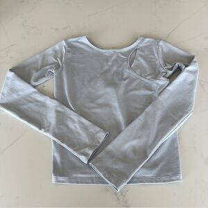 FIVE Dancewear grey long sleeved top - adult small🩶